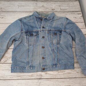 Levi’s 70505 Denim Trucker Jacket Light Wash Made in USA Orange Tab – Men’s 46